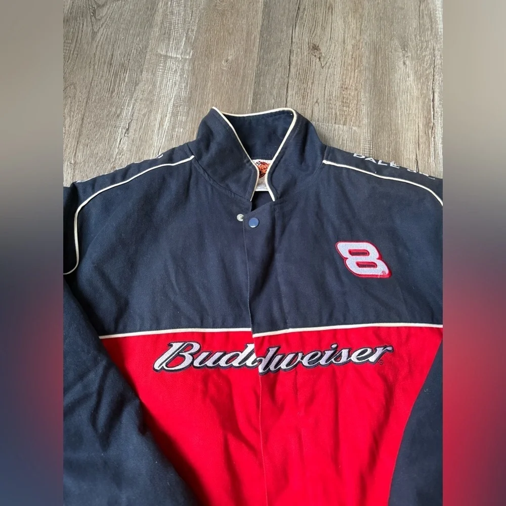 VTG Dale Earnhardt Jr #8 Jacket Budweiser Nascar Winners Circle Red Size M L - Picture 4 of 16